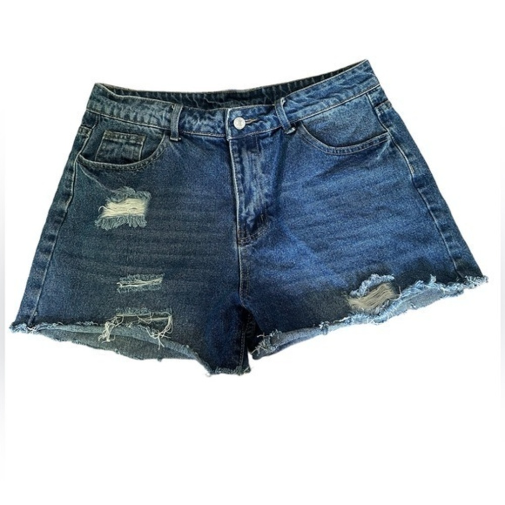Shein Distressed Denim Shorts - Womens Size Large